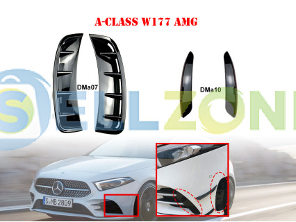 Δύο τύποι πρόσθετης αεροτομής μπροστινού προφυλακτήρα για Mercedes AMG A W177 - DMa07 DMa10